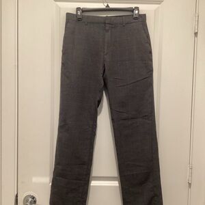 Banana Republic Wool Dress Pants Mens 30x29 Gray Blue Plaid Tailored Fit